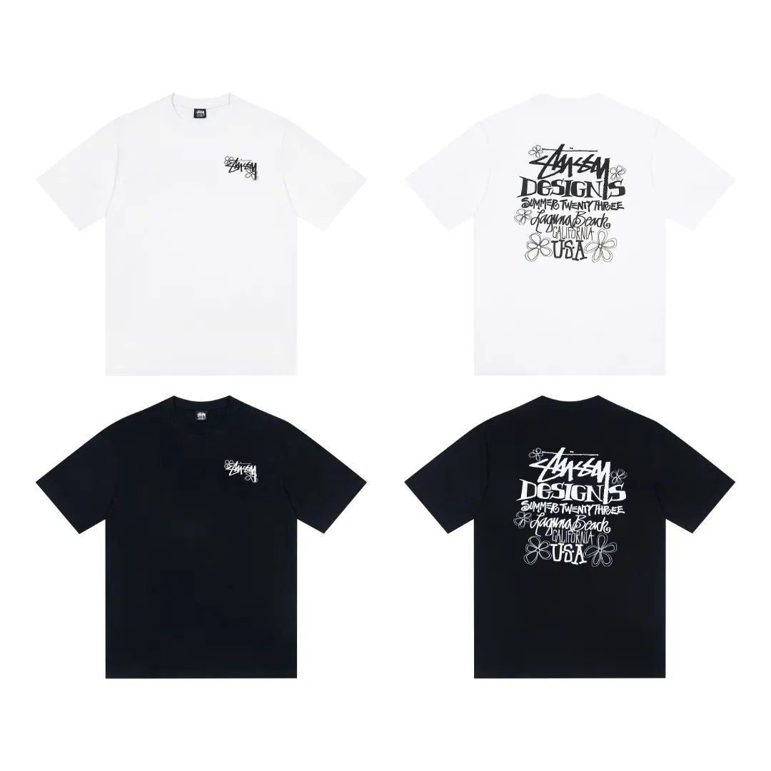 🔥 008# P55 （In Stock ） Stussy Summer LB Tee T Same Style ：Black White Size：S M L XL ： 260 ：